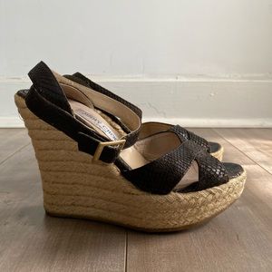 Jimmy Choo wedge espadrille sandals